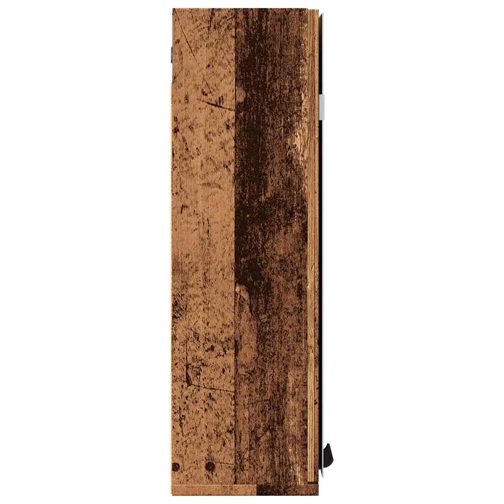 Badkamerspiegelkast 64x20x66,5 cm bewerkt hout oud houtkleurig