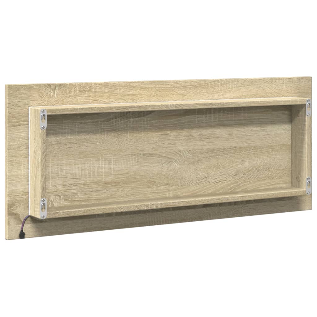 Badkamerspiegel met LED 100x8,5x37 cm bewerkt hout sonoma eiken