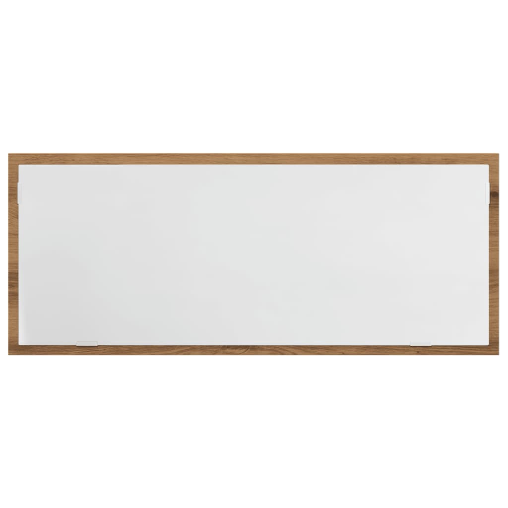 Badkamerspiegel LED 100x8,5x37 cm bewerkt hout artisanaal eiken