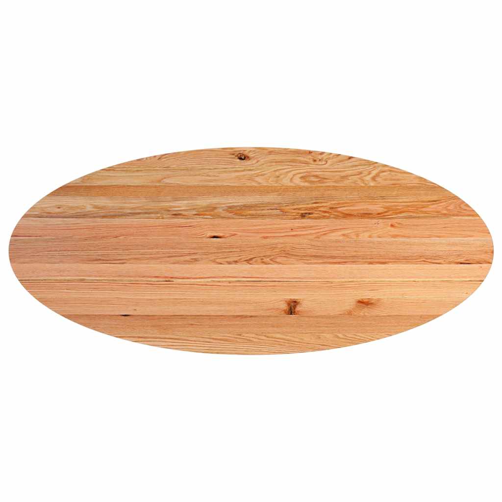 Eettafel 280x120x74 cm ovaal massief eikenhout lichtbruin