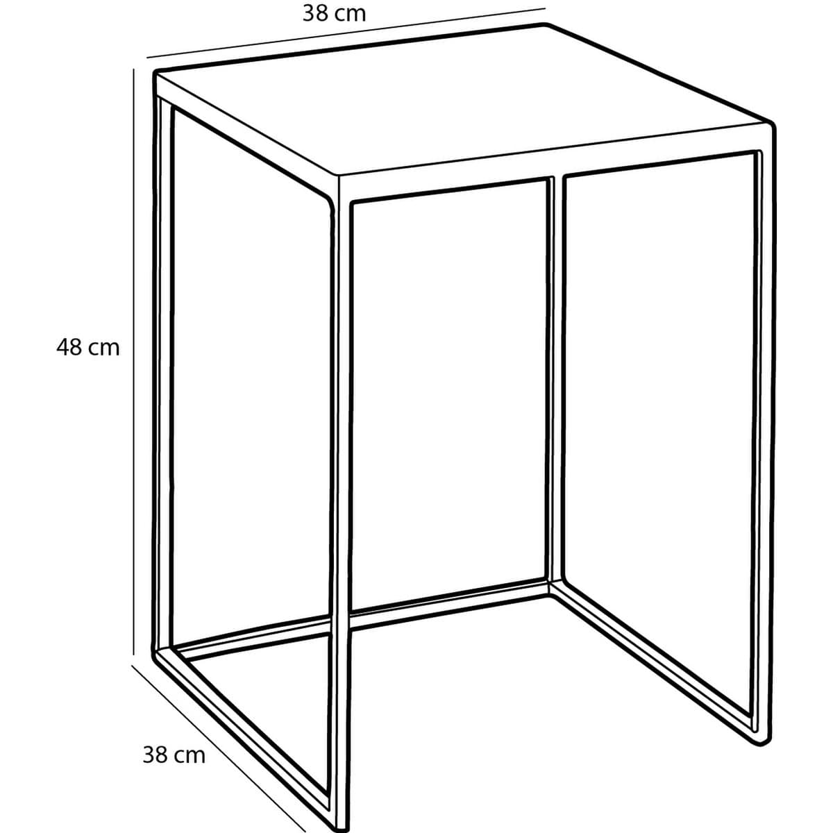 Mica Decorations Aaron Bijzettafel voor Buiten - Set van 2 - L38 x B38 x H48 cm - Metaal - Roze