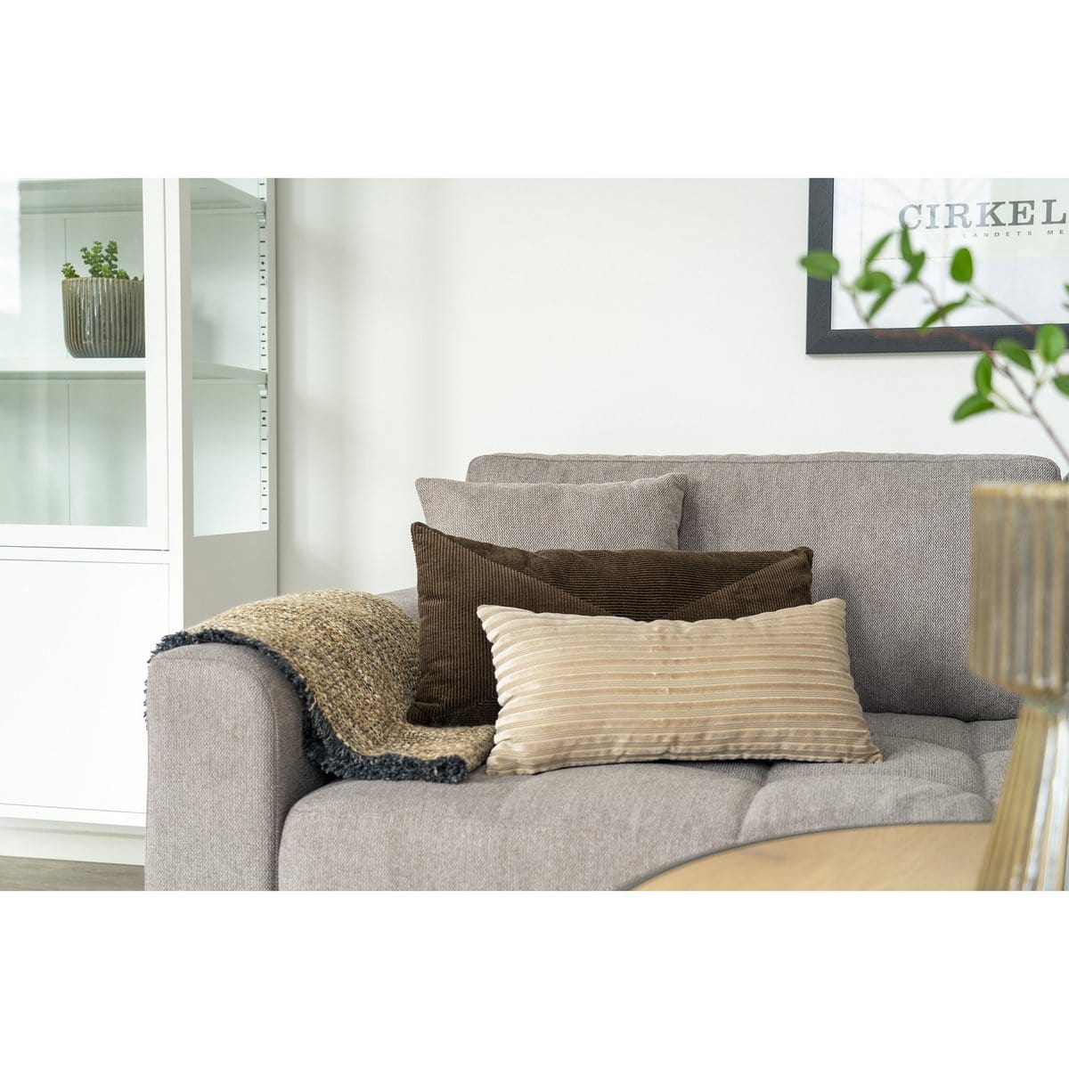 House Nordic ApS Alburry Kussen - Kussen, beige, 30x60 cm