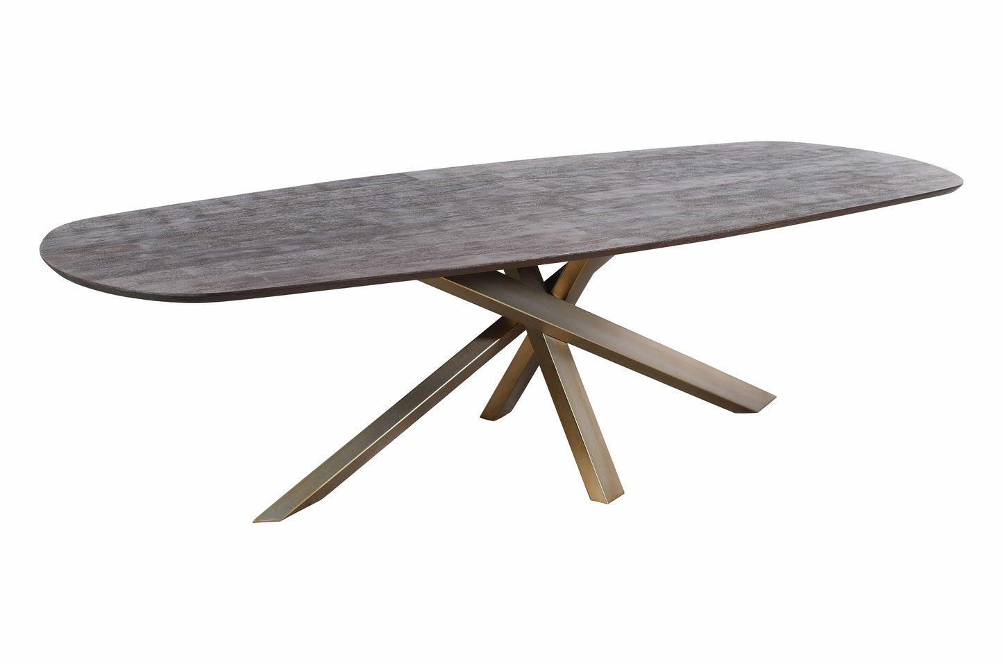 PTMD Alore bruin goud eettafel ovaal 200 cm