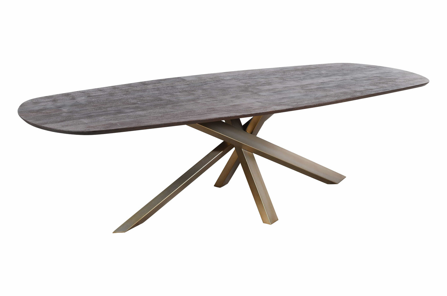 PTMD Alore bruin goud eettafel ovaal 200 cm