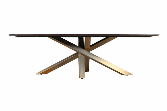 PTMD Alore bruin goud eettafel ovaal 280 cm