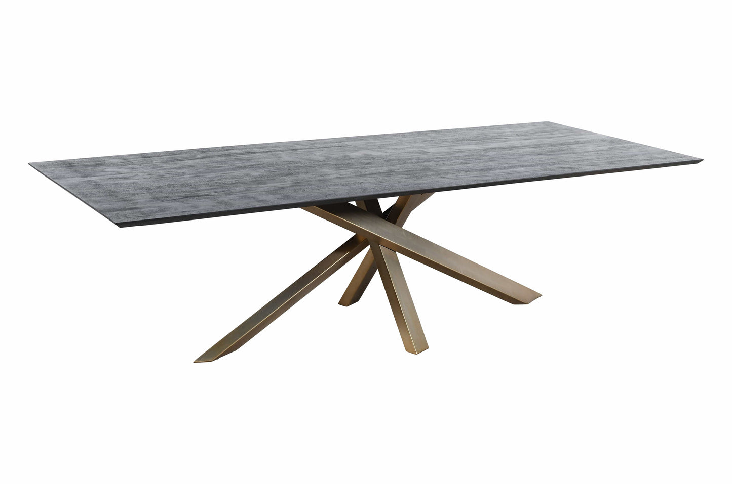 PTMD Alore bruin goud eettafel rechthoek 280 cm