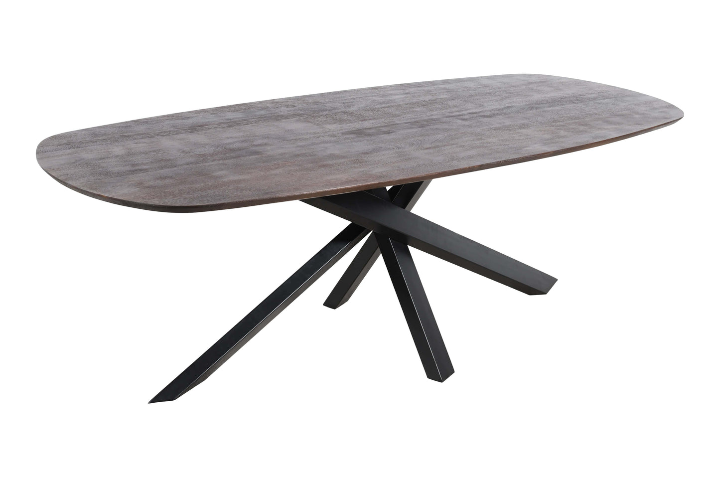 PTMD Alore bruin zwarte eettafel ovaal 200 cm