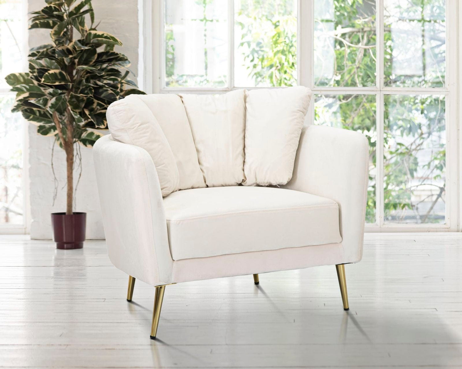 Mauro Ferretti ARMCHAIR KIEV CREAM CM 88X77X74