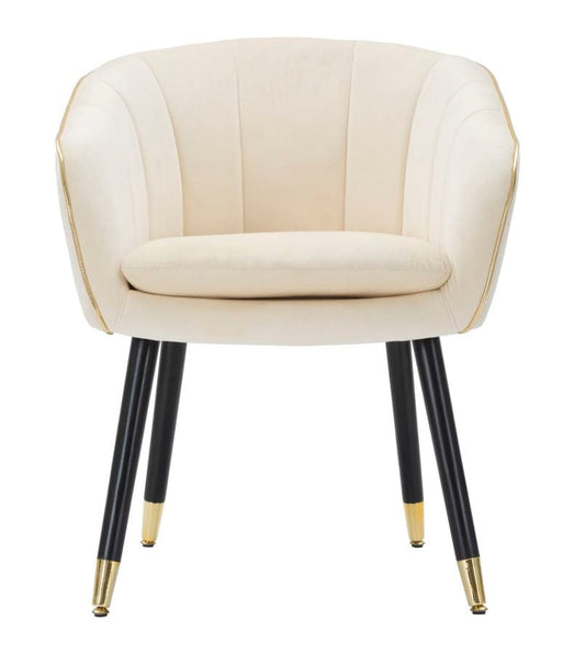 Mauro Ferretti ARMCHAIR PARIS CREMA/GOLD CM 62X58X78