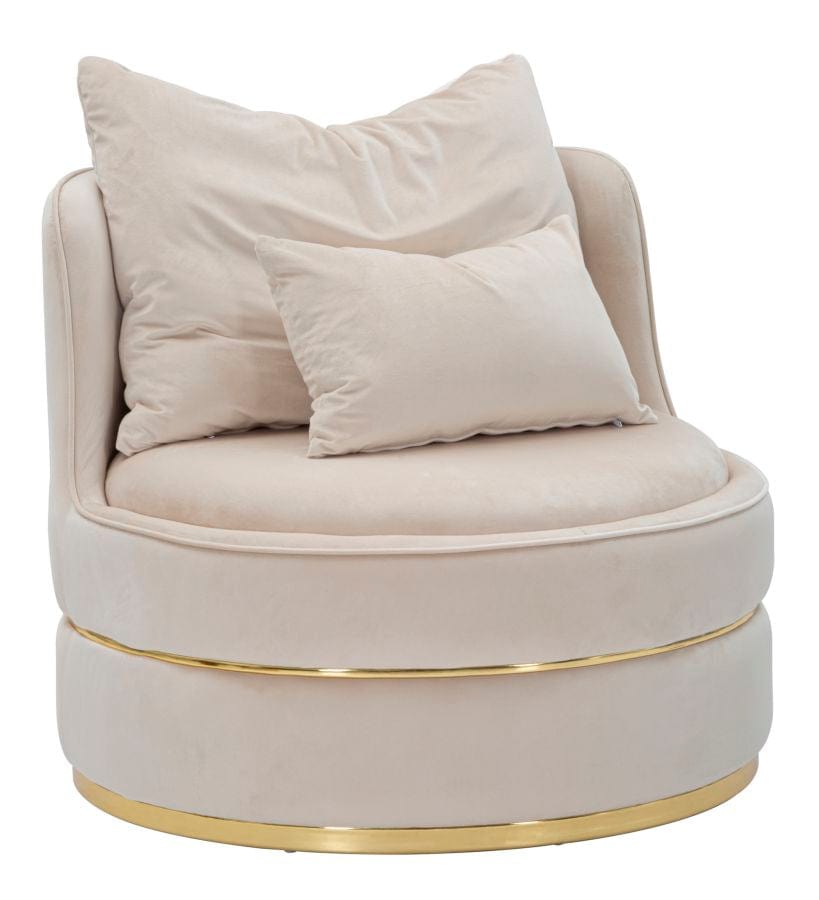 Mauro Ferretti ARMCHAIR PARIS SPACE CREMA/GOLD CM Ø 84X72