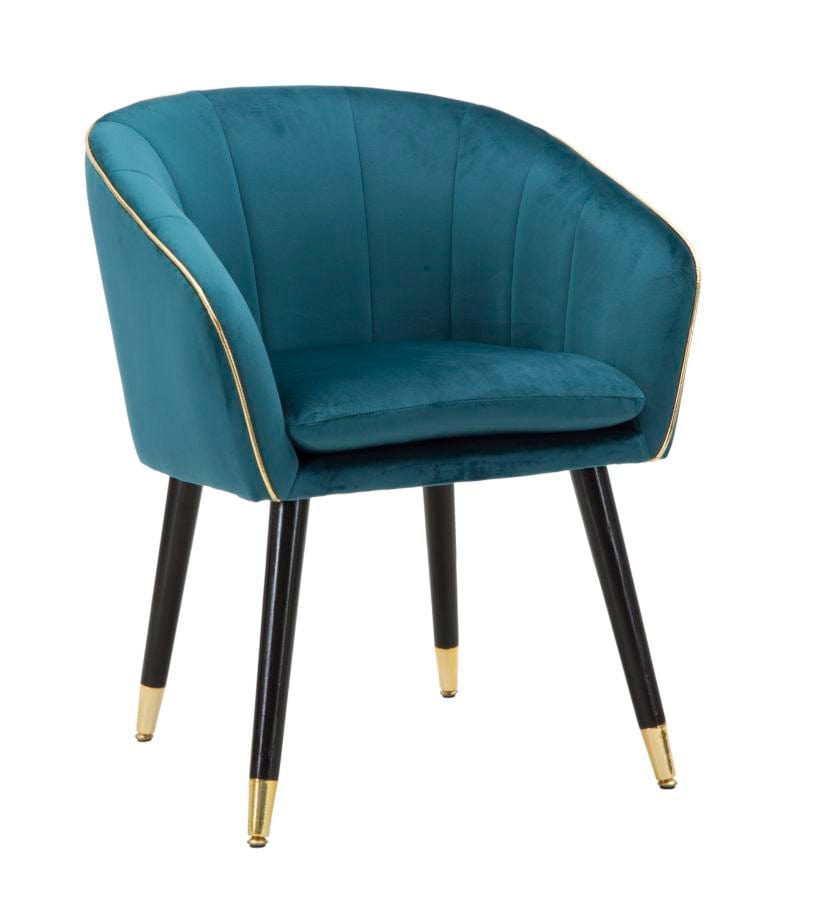 Mauro Ferretti ARMCHAIR PARIS TEAL/GOLD CM 62X58X78