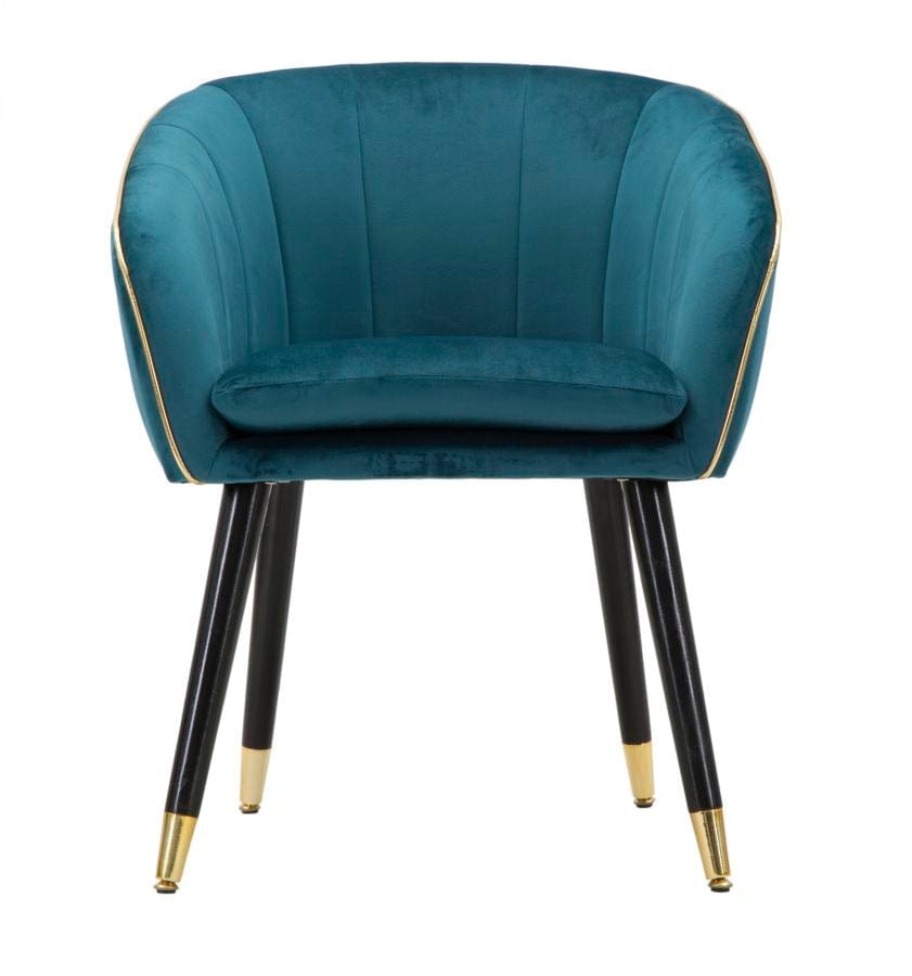 Mauro Ferretti ARMCHAIR PARIS TEAL/GOLD CM 62X58X78