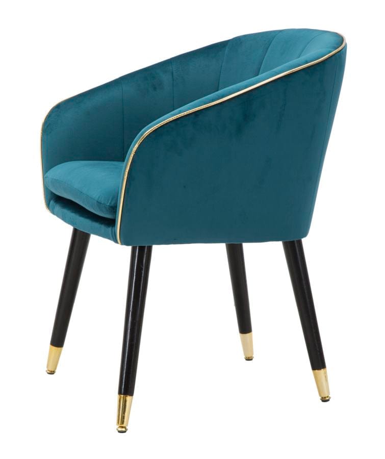 Mauro Ferretti ARMCHAIR PARIS TEAL/GOLD CM 62X58X78