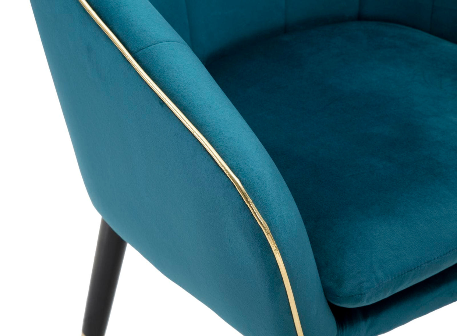 Mauro Ferretti ARMCHAIR PARIS TEAL/GOLD CM 62X58X78