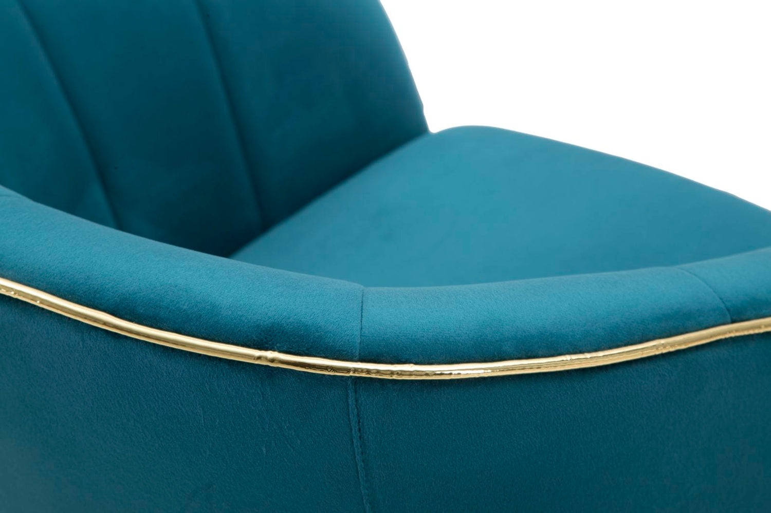 Mauro Ferretti ARMCHAIR PARIS TEAL/GOLD CM 62X58X78