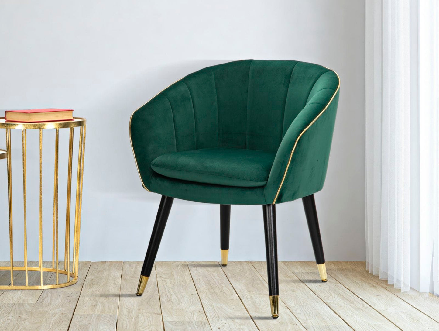 Mauro Ferretti ARMCHAIR PARIS VERDE/GOLD CM 62X58X78