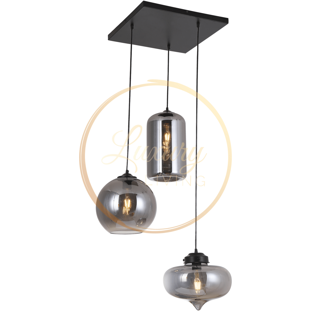 Luxury Living B.V. Ava 3-Licht Hanglamp Mix