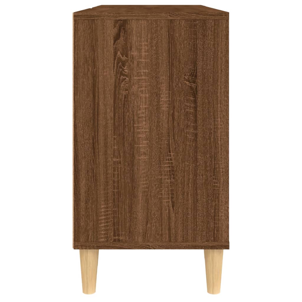 vidaXL Badkamerkaptafels Wastafelkast 80x33x60 cm bewerkt hout bruin eikenkleur