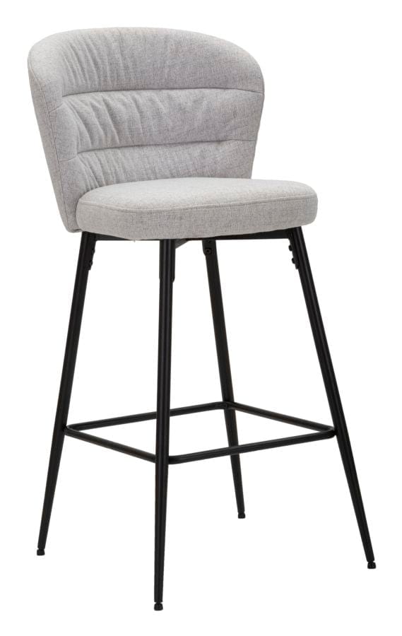 Mauro Ferretti BAR STOOL LOSANNA GREY SET 2 PZ CM 52X59X108