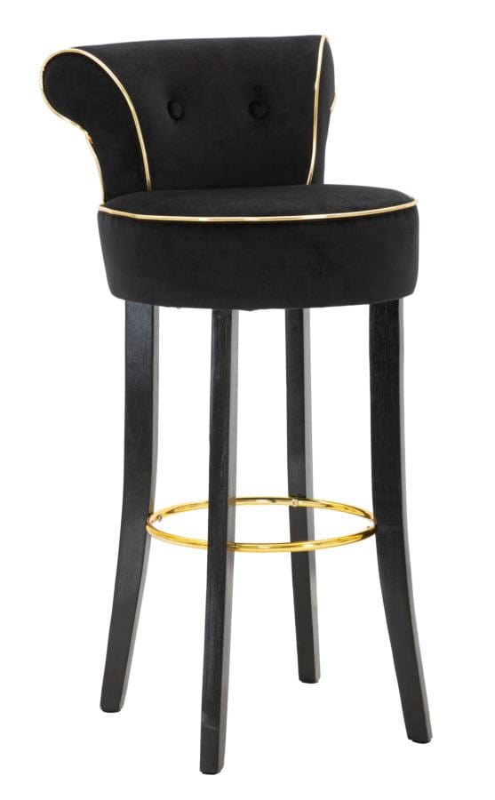 Mauro Ferretti BAR STOOL LUXY BLACK CM 46X48X96