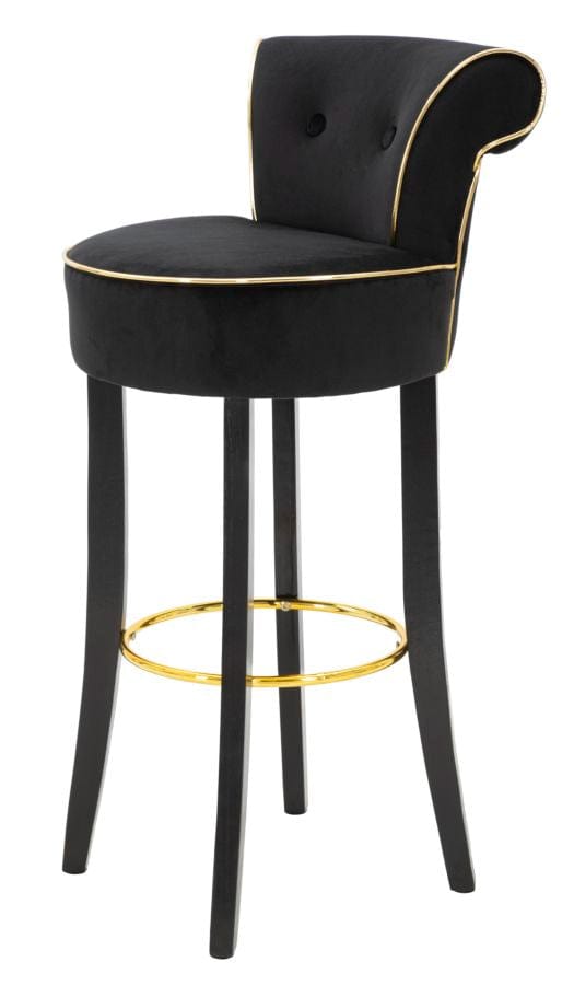 Mauro Ferretti BAR STOOL LUXY BLACK CM 46X48X96