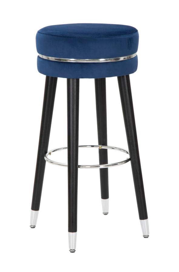 Mauro Ferretti BAR STOOL PARIS BLU/SILVER CM Ø 35X74