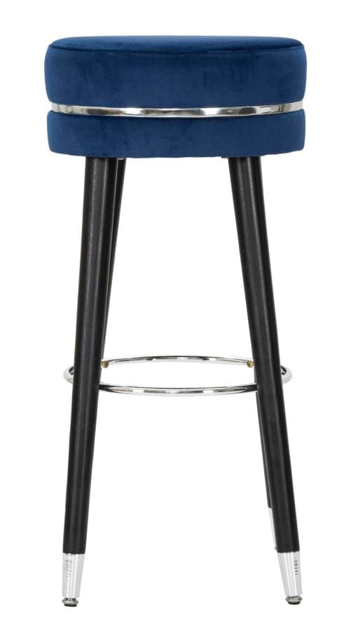 Mauro Ferretti BAR STOOL PARIS BLU/SILVER CM Ø 35X74