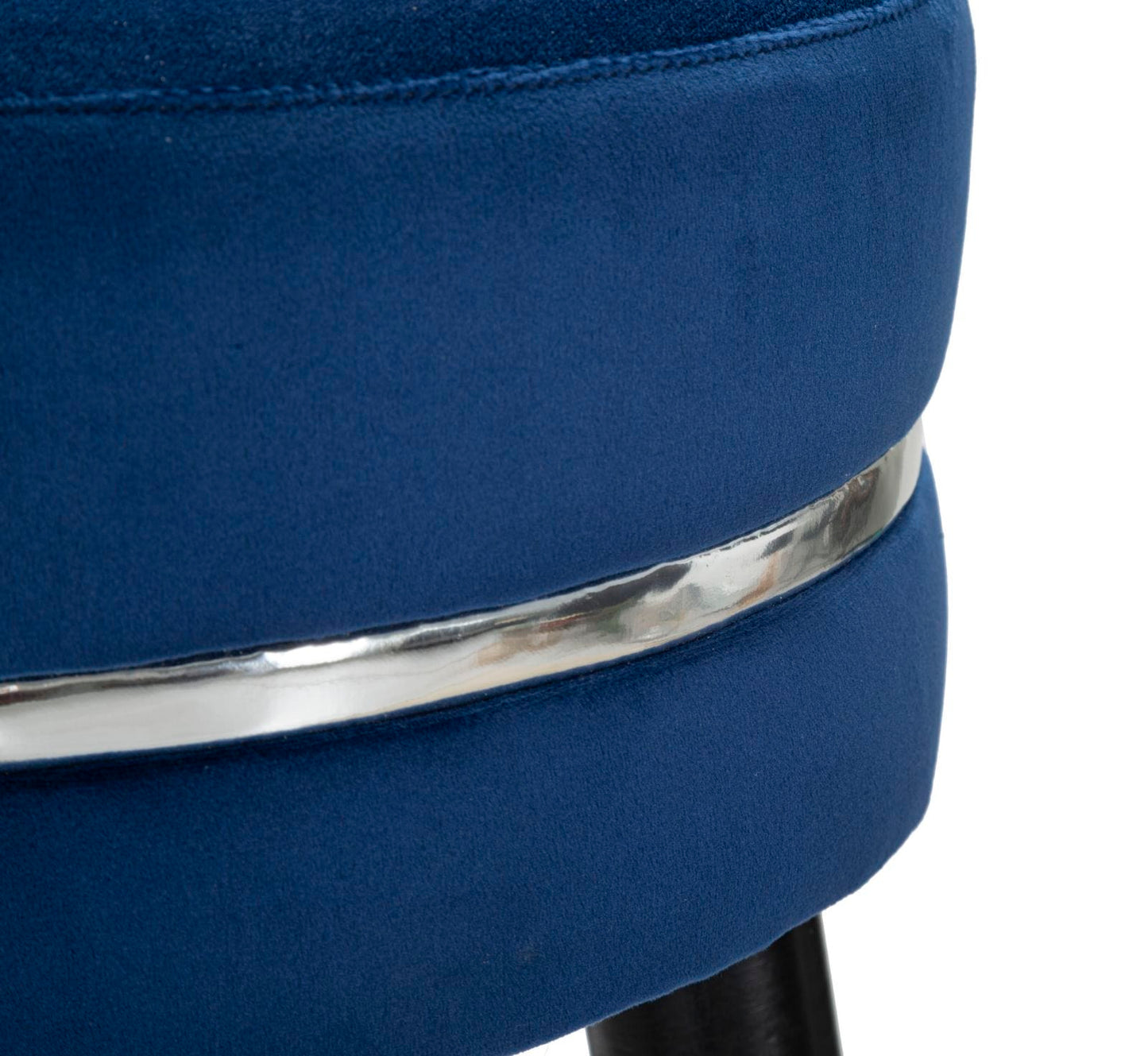 Mauro Ferretti BAR STOOL PARIS BLU/SILVER CM Ø 35X74