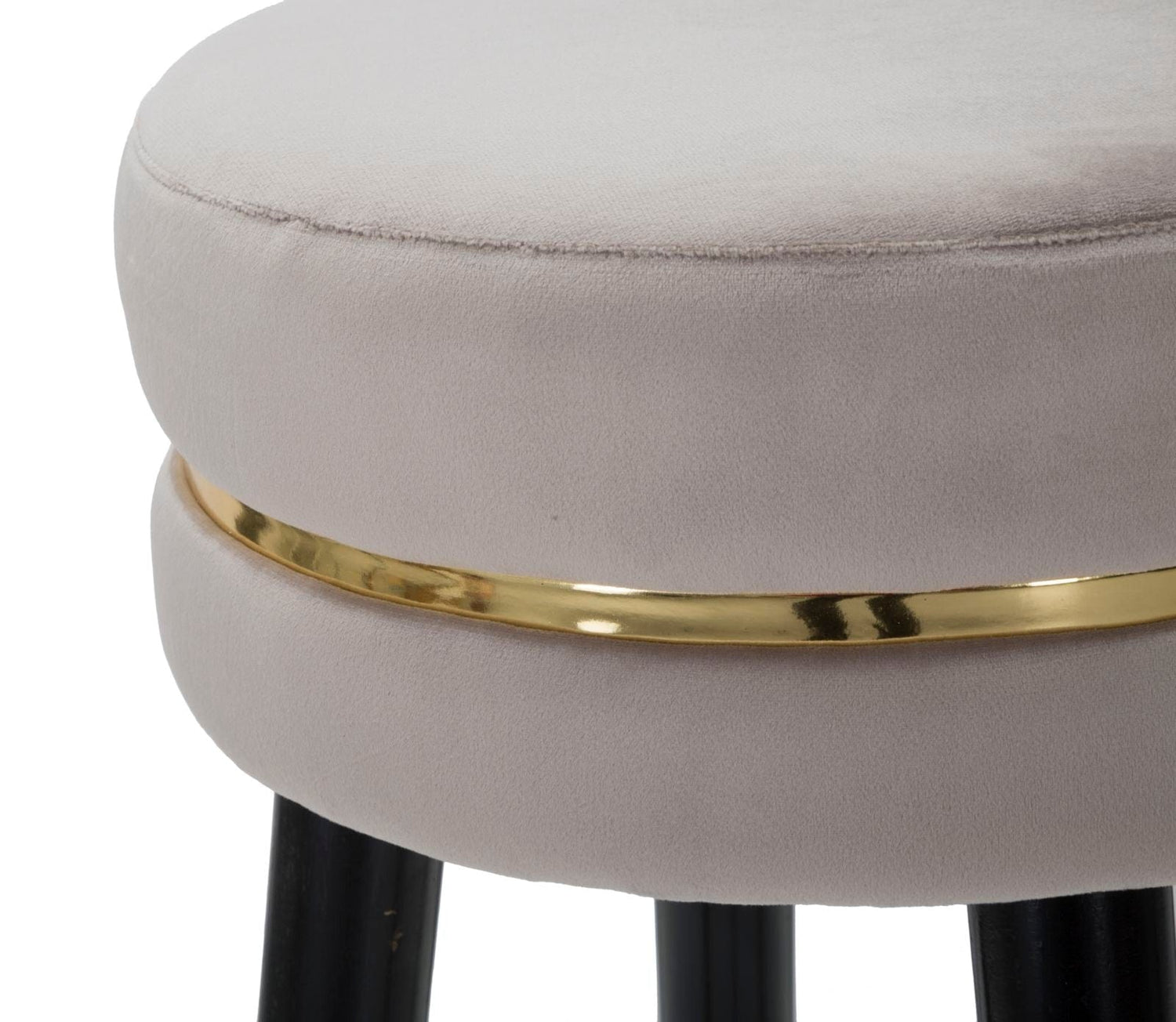 Mauro Ferretti BAR STOOL PARIS GRIGIO/GOLD CM Ø 35X74