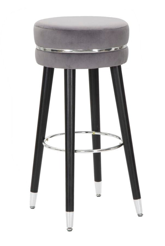 Mauro Ferretti BAR STOOL PARIS GRIGIO/SILVER CM Ø 35X74