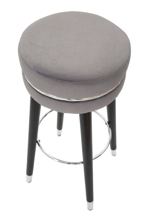 Mauro Ferretti BAR STOOL PARIS GRIGIO/SILVER CM Ø 35X74