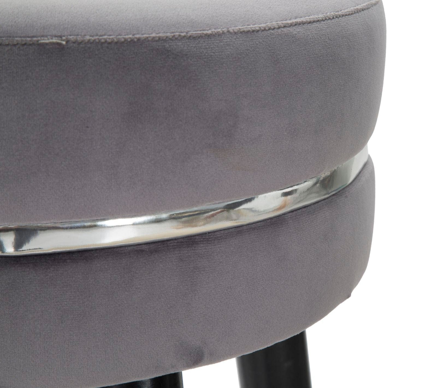 Mauro Ferretti BAR STOOL PARIS GRIGIO/SILVER CM Ø 35X74