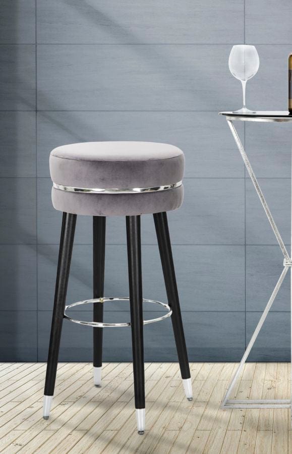 Mauro Ferretti BAR STOOL PARIS GRIGIO/SILVER CM Ø 35X74