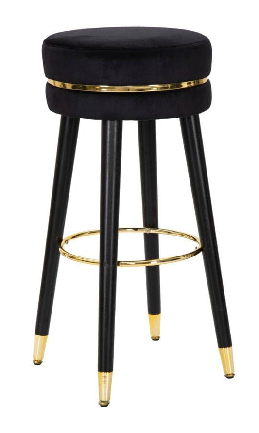 Mauro Ferretti BAR STOOL PARIS NERO/GOLD CM Ø 35X74