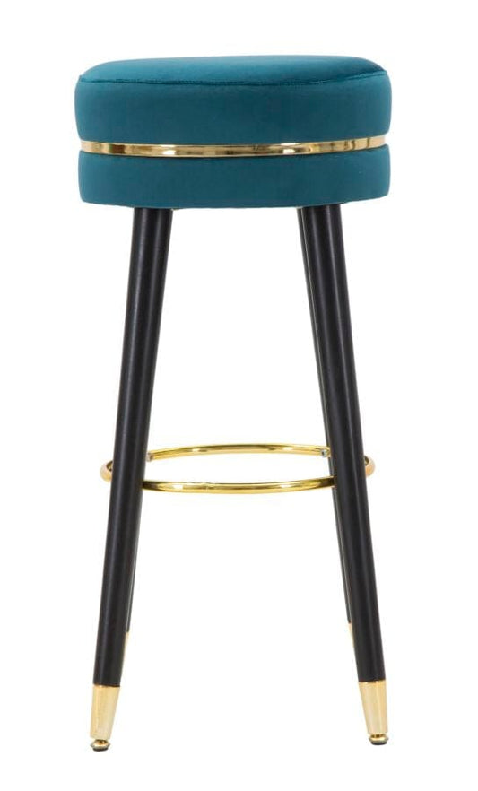 Mauro Ferretti BAR STOOL PARIS TEAL/GOLD CM Ø 35X74