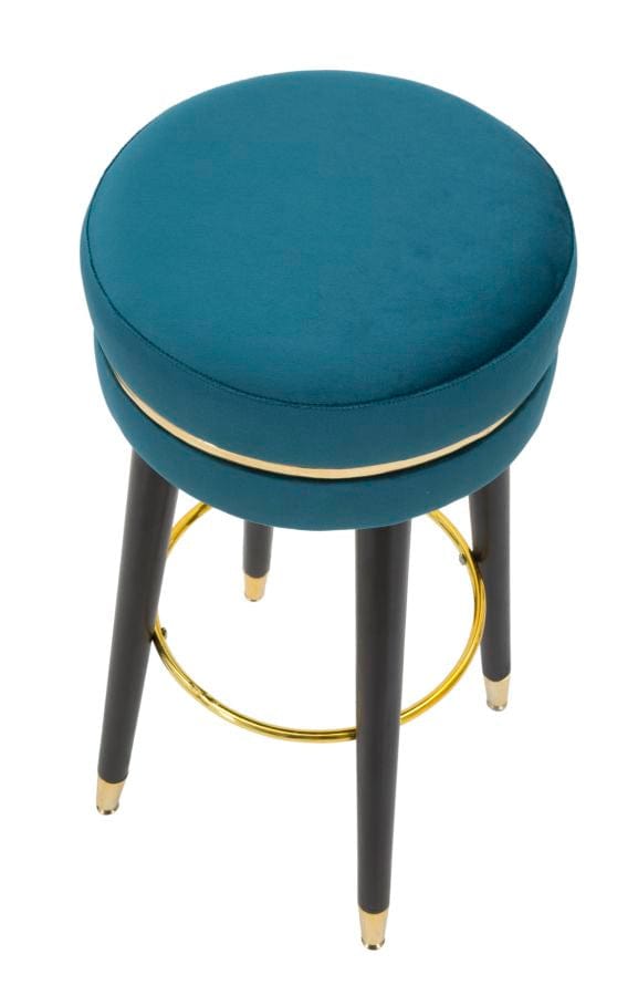 Mauro Ferretti BAR STOOL PARIS TEAL/GOLD CM Ø 35X74