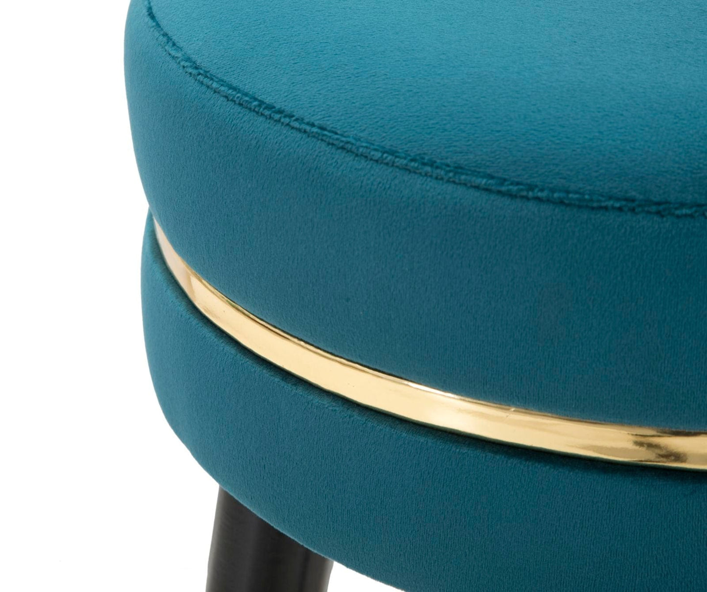 Mauro Ferretti BAR STOOL PARIS TEAL/GOLD CM Ø 35X74