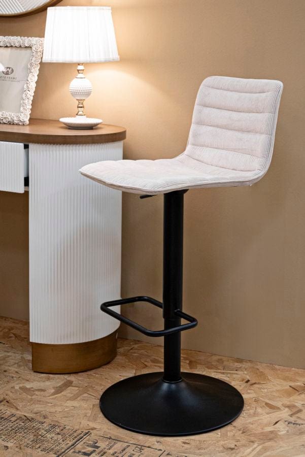 Mauro Ferretti BAR STOOL WITH LIFT HIGH WHITE CM 43X49,5X85,5-107(SEAT CM 61-82,5)