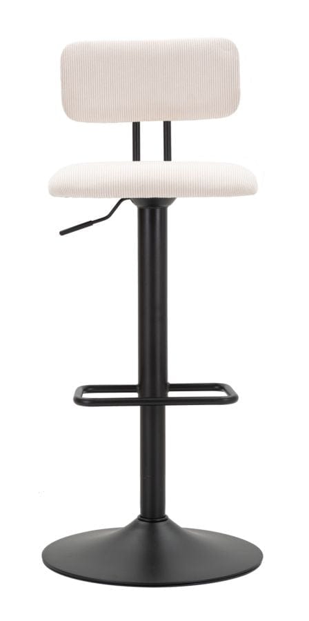 Mauro Ferretti BAR STOOL WITH LIFT LIGHT WHITE CM 41X47,5X85-106,5(SEAT CM 61-83)