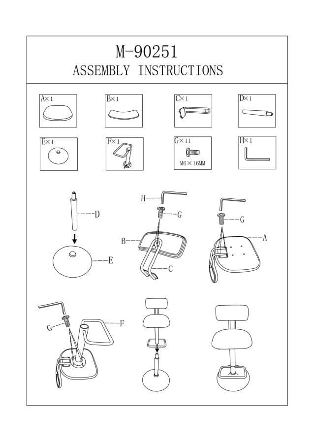 Mauro Ferretti BAR STOOL WITH LIFT LIGHT WHITE CM 41X47,5X85-106,5(SEAT CM 61-83)