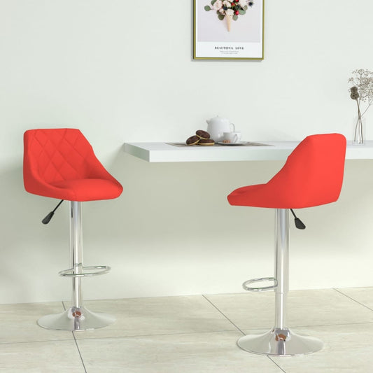 vidaXL Barkrukken Barstoelen 2 st kunstleer rood