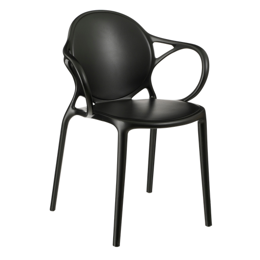 Chair-L56 de jardin Nebraska x B57 x H 80 cm-Polypropylène-Noir