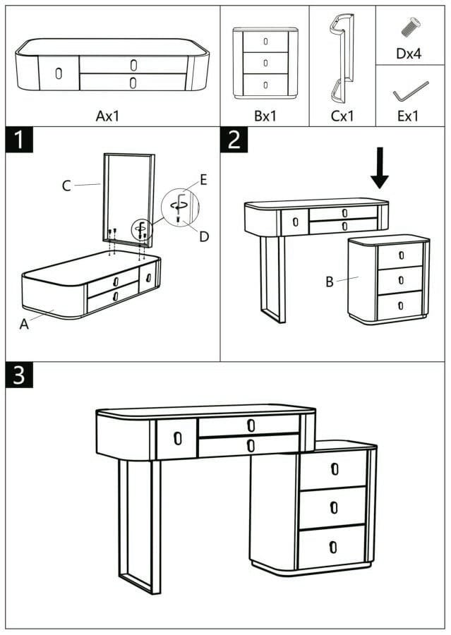 Mauro Ferretti BED DESK BEAUTY CM 120X40X75