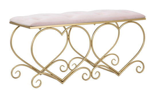 Mauro Ferretti BENCH HEART ROSA CM 105X37,5X51,5