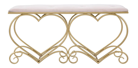 Mauro Ferretti BENCH HEART ROSA CM 105X37,5X51,5