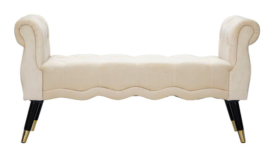 Mauro Ferretti BENCH PARIS CREMA/GOLD CM 120X40X60