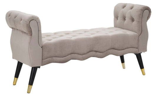 Mauro Ferretti BENCH PARIS GRIGIA/GOLD CM 120X40X60