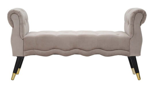 Mauro Ferretti BENCH PARIS GRIGIA/GOLD CM 120X40X60