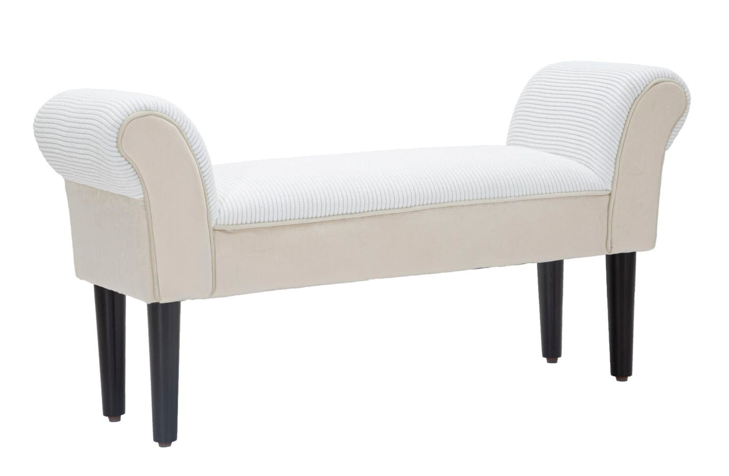 Mauro Ferretti BENCH VELVET CREMA CM 102X31X51