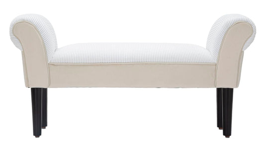 Mauro Ferretti BENCH VELVET CREMA CM 102X31X51